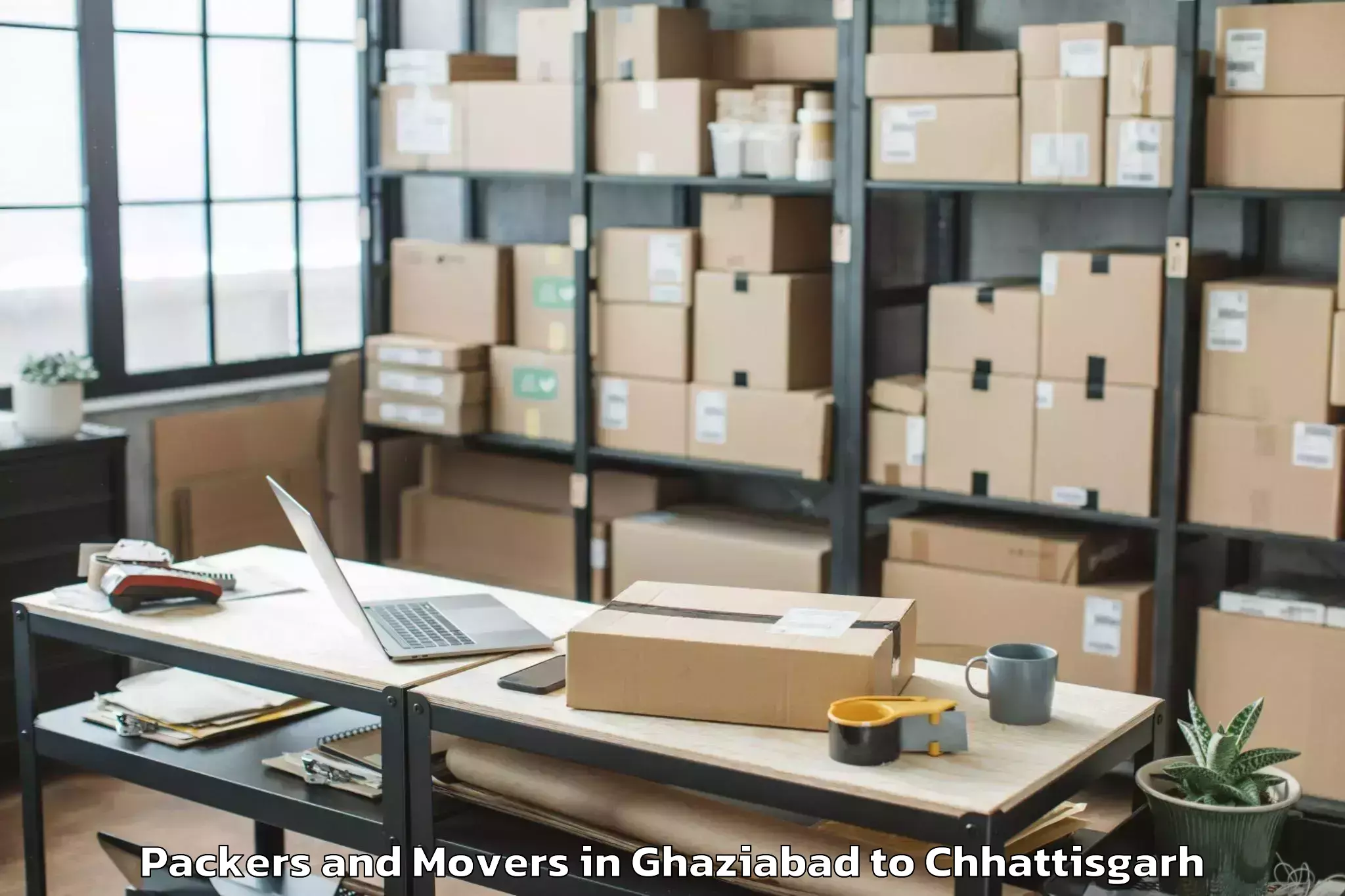 Affordable Ghaziabad to Kanker Packers And Movers